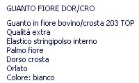 GUANTO FIORE DOR/CRO TG 10