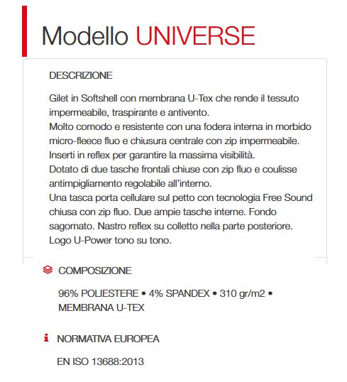 GILET UNIVERSE NERO  TG  S