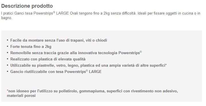 GANCIO OVALE BIANCO LARGE 