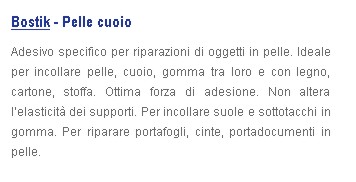 BOSTIK PELLE-CUOIO 50G BLI