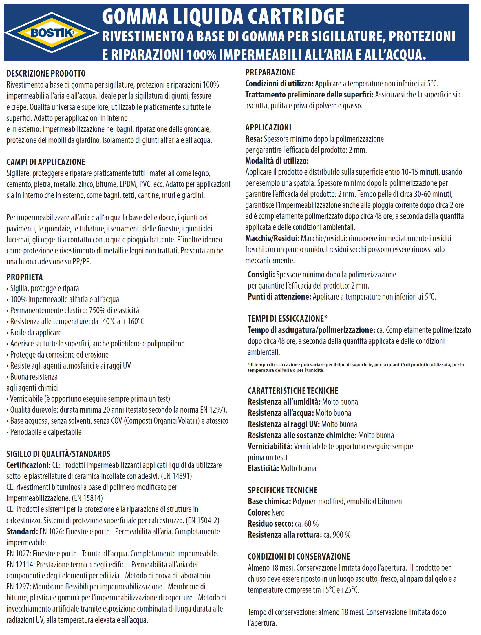 GOMMA LIQUIDA CARTUC 310GR