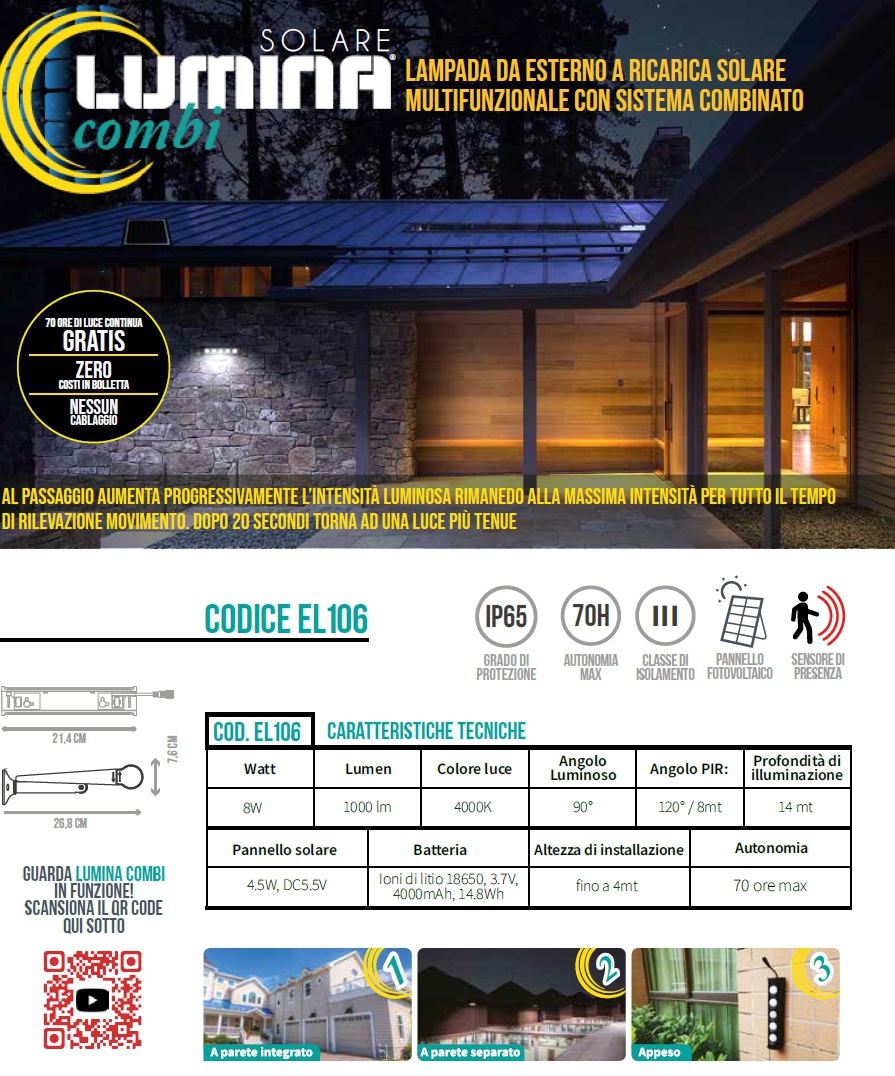 LUMINACOMBI 7 IN 1 1000LUM