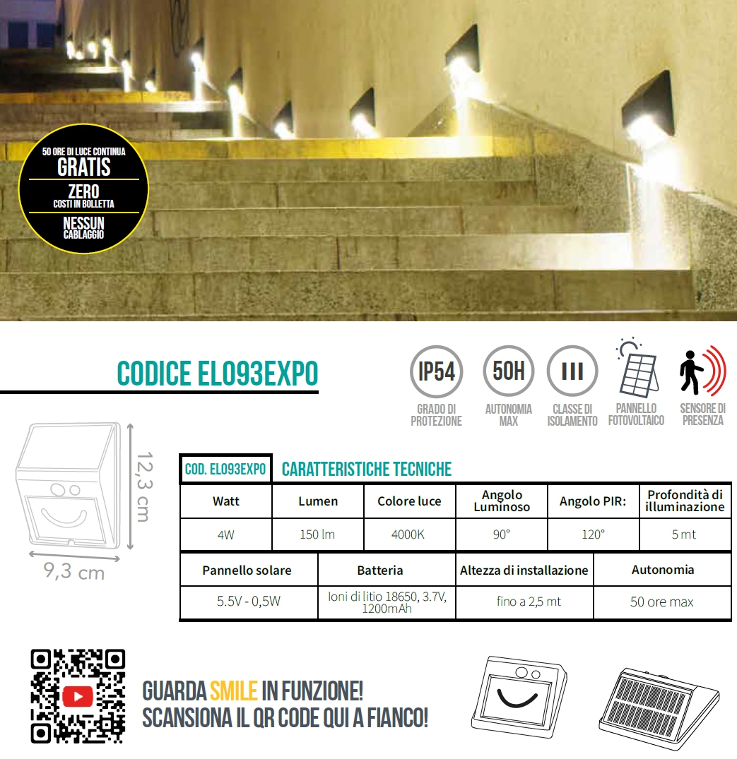 SMILESOLAR SEGNAPAS 150LUM