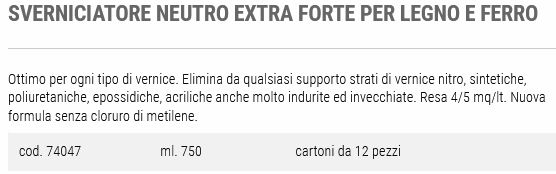 SVERNICIATORE NEUTRO 750ML