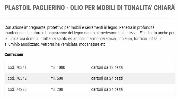 OLIO PAGLIERIN CHIAR 200ML