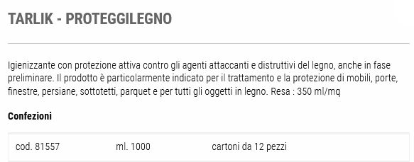 ANTITARLO PROT TARLIK  1LT