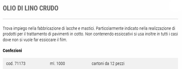 OLIO LINO CRUDO      1 LT 