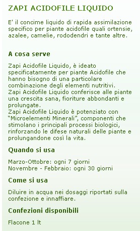 ZAPI CONCIME ACIDOFILE  1L