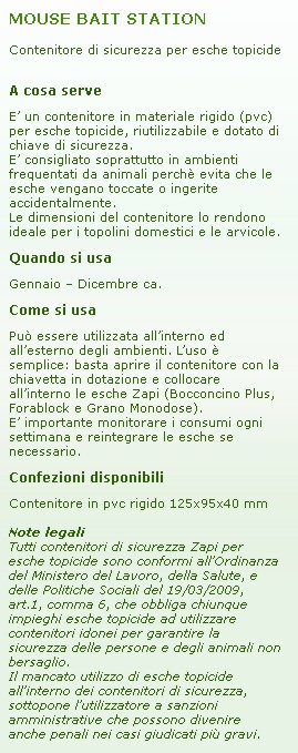 ZAPI MOUSE BAIT STATION   