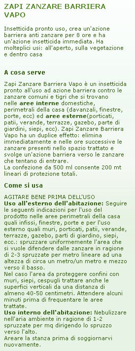 ZAPI ZANZ BARR VAPO 400 ML