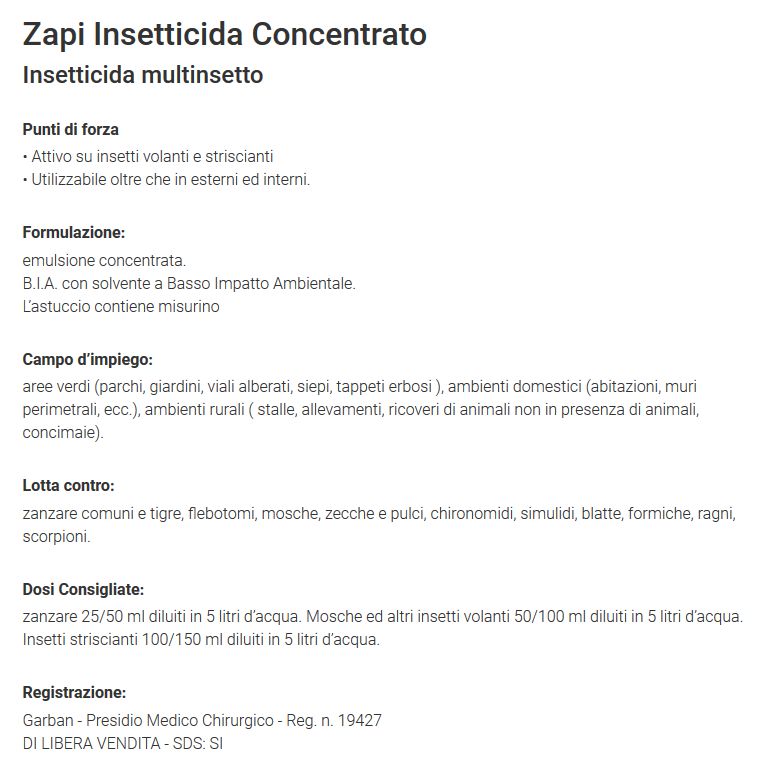 ZAPI INSETT CONCENTR 100ML