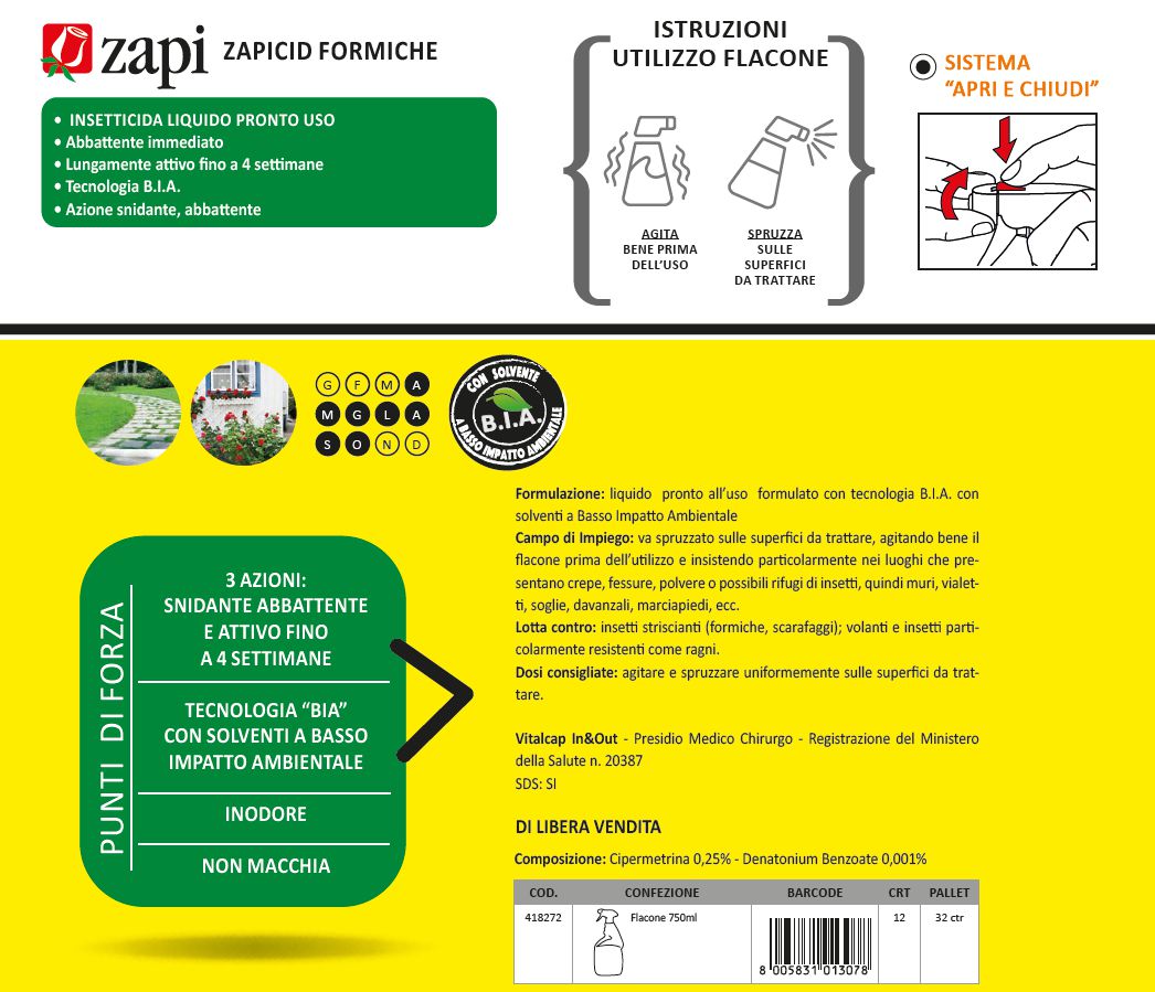 ZAPICID PR/US FORMICHE 750