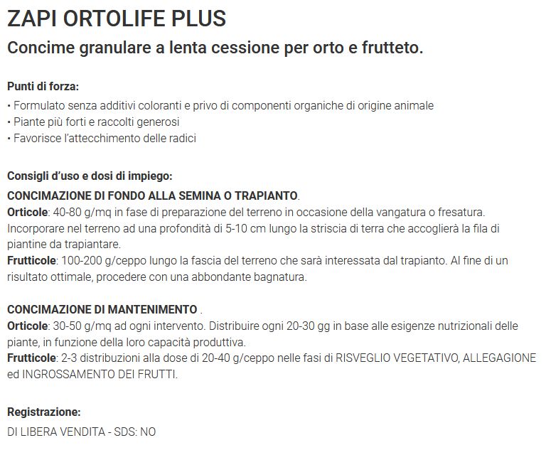 ZAPI ORTOLIFEPLUS 4KG     