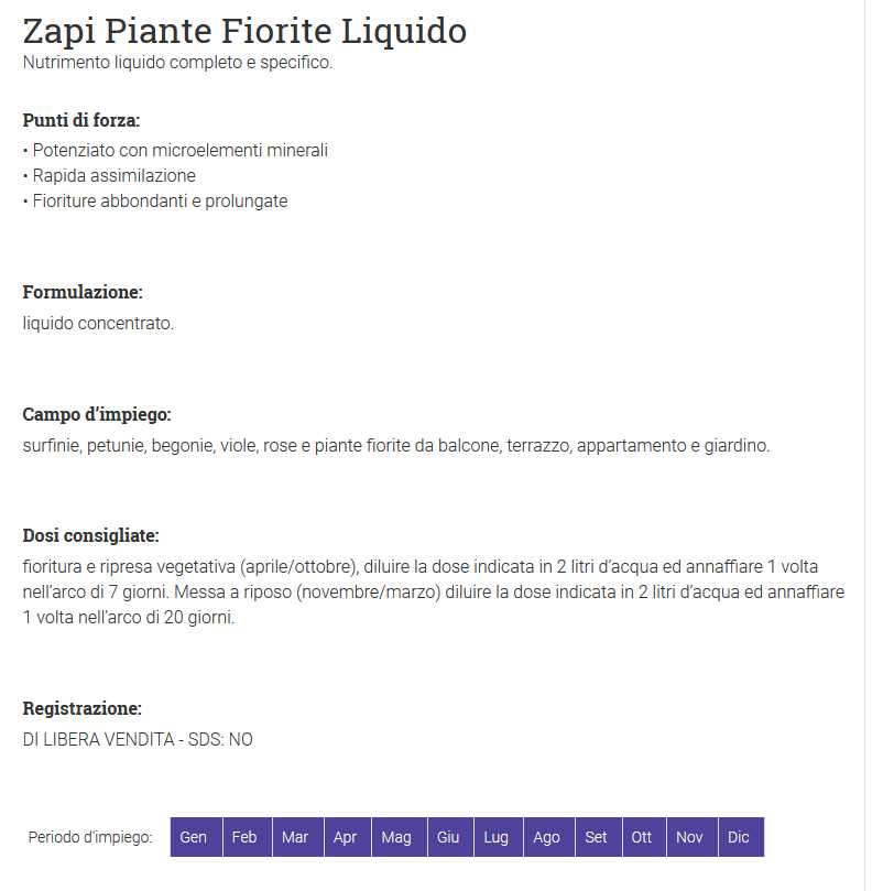ZAPI CONCIME PIANT FIOR 1L