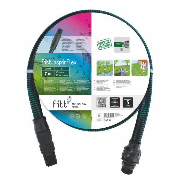 TUBO SPIRAL.RACCORD. 1"X7m