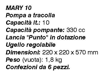 POMPA MARY A PRESS 10 L   