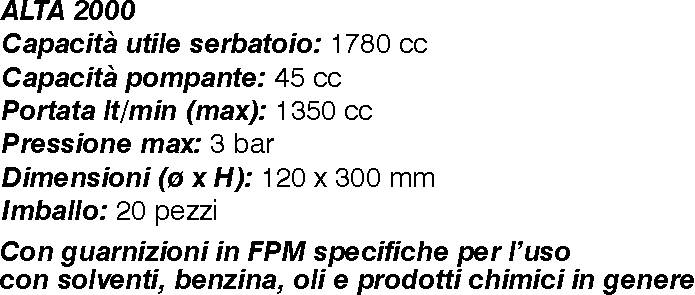 POMPA ALTA 2000 2 l       