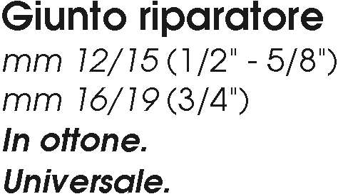GIUNTO RIPARATORE    12/15