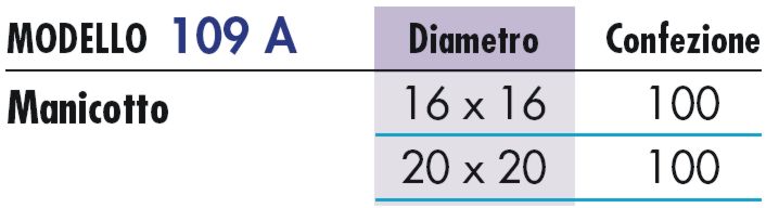 MANICOTTO P/GOMMA diametro  16    