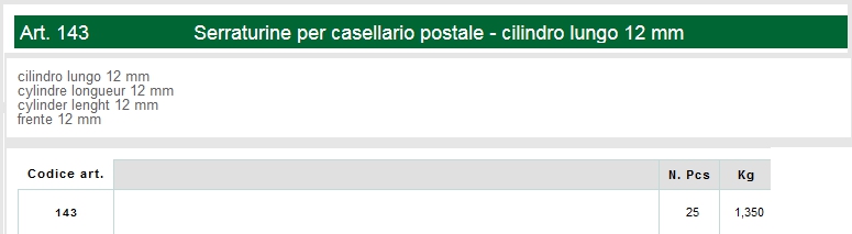 SERRAT CASEL POST LEG 12MM