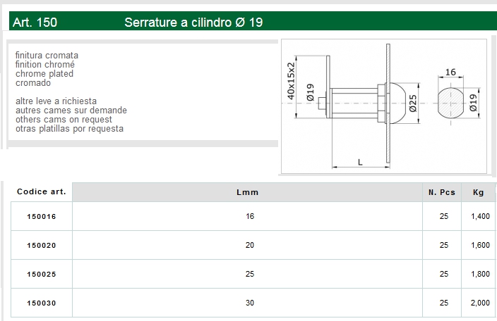 SERRAT A CILIN CASELL MM16