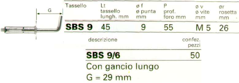 TASSELLI SBS 9/6 ACC   50P