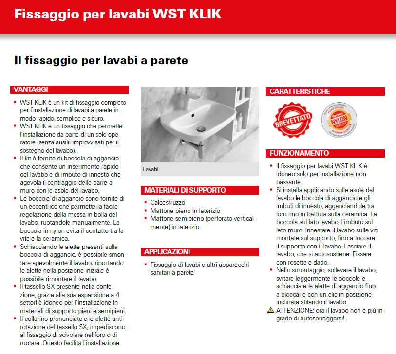 FISSAG LAVABO WST 120 KLIK