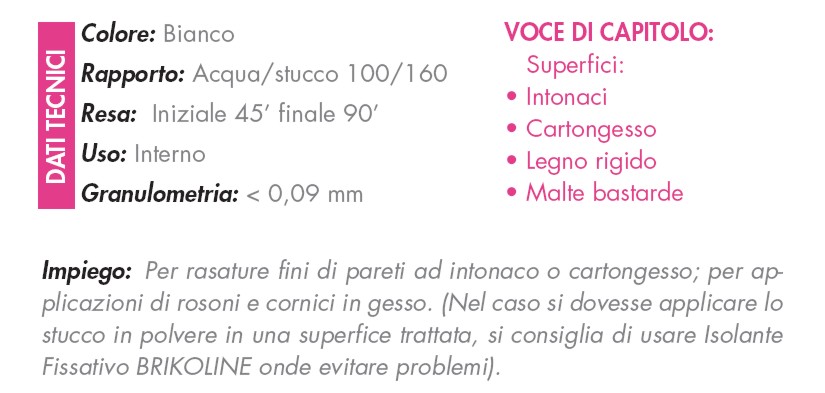 STUCCO POLVERE   BRIKO KG1