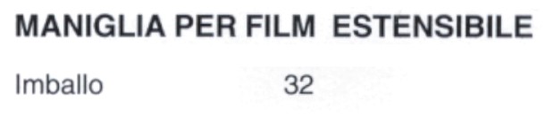 MANIGLIA PER FILM ESTENSIB