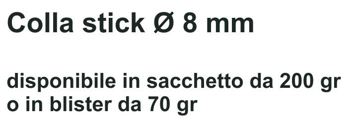 COLLA STICK diametro 7 GR 200 SACC