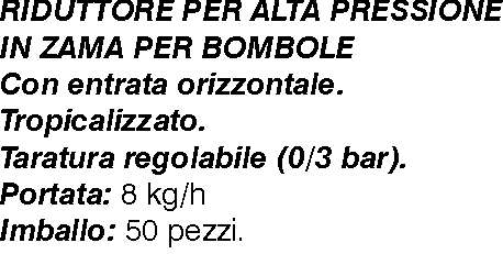 REGOLATORE GAS ALTA PRES. 