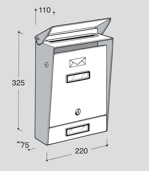 CASSETTA POST C/TETTO INOX