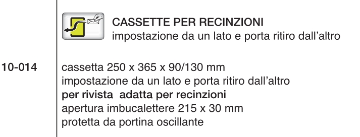 CASS POST RECINZ S/TET INX