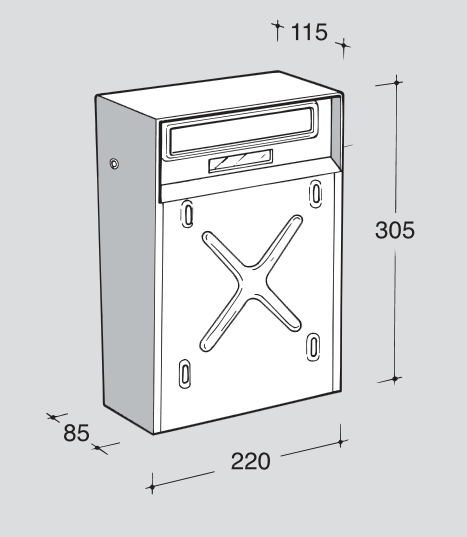 CASSETTA POST RECINZ  INOX