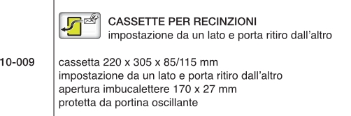 CASSETTA POST RECINZ  INOX