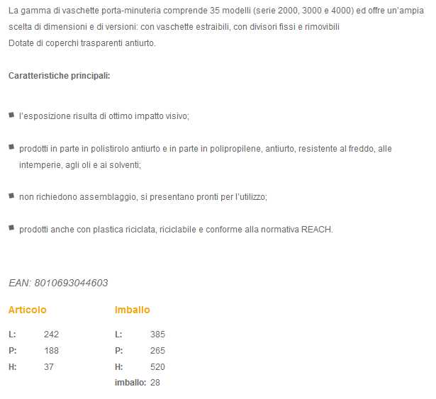 VASCHE.C/DIV.PL242X188X37 