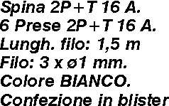 MULTIPRESA 1,5MT 6 BIP BIA