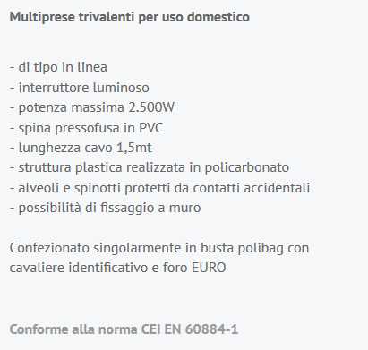 MULTIPR 1.5m 16A 4SC+IN BI