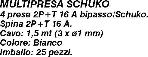 MULTIPRESA 1,5M 4 SCHU BIA