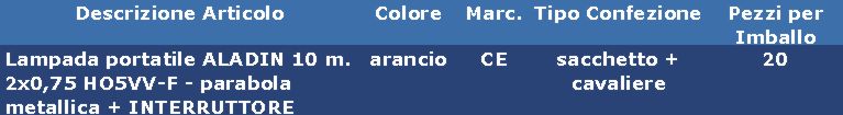 LAMPADA PORTAT ALADIN 10MT