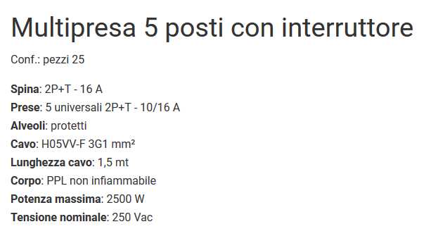 MULTIPR 1.5M 5 UNI+INT BIA