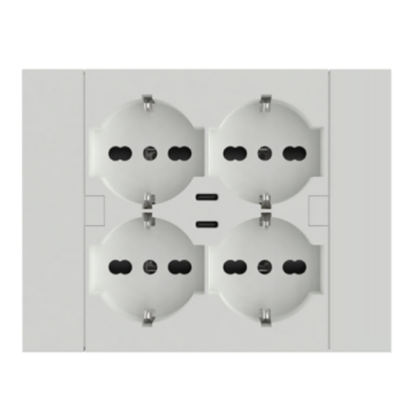 QUADRA 4 SCHUKO+2 USBC BIA