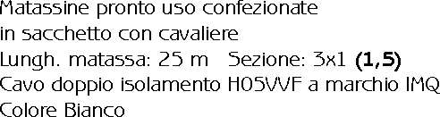 CAVO ELETTR  3x1 BIA   M25