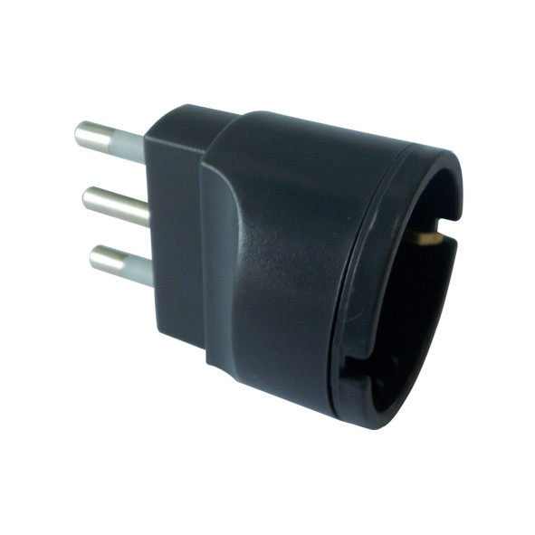 ADATTATORE SCHUKO 16A NERO