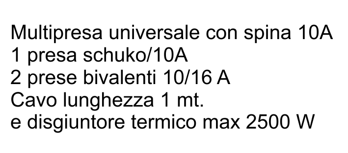 MULTIPR 1m 10A 1SC+2BI DIS