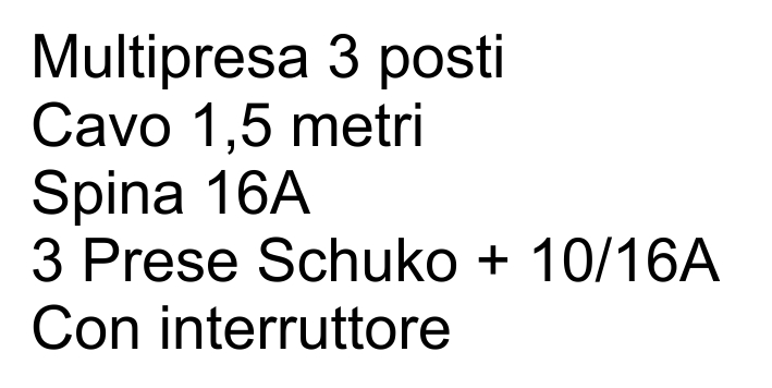 MULTIPRES 1.5M 16A 3SCH+IN