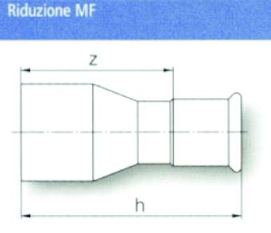 RIDUZIONE INOX MF 22 x 18 