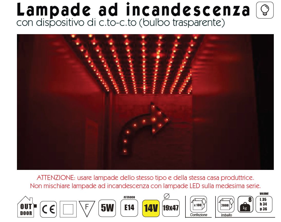 LAMPADA INCANDES E14 CHIA 