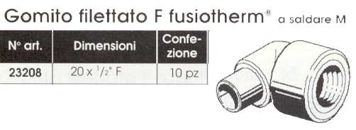 GOMITO FIL S/ST M20 x F1/2