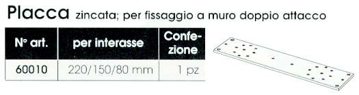 PLACCA ZINC.FISS. MURO D/A
